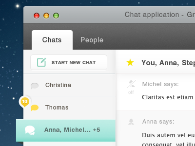Part of universal chat app for all OS