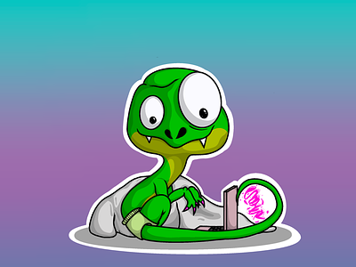 The Reptile cartoon character colors illustration