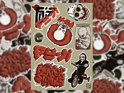 FU-JI Horror sticker pack