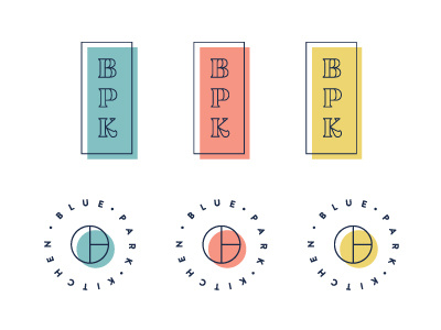 BPK Secondary Logos badge branding custom font logo mid century offset restaurant vintage