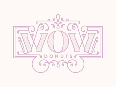 Wow! Logo candy custom font donuts frame lettering logo ornate restaurant vector