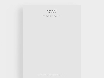 Letterhead branding clean corporate identity design minimalism modern simple