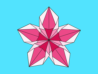 Origami Flower Vector adobe illustrator flower geometric illustration origami rose vector
