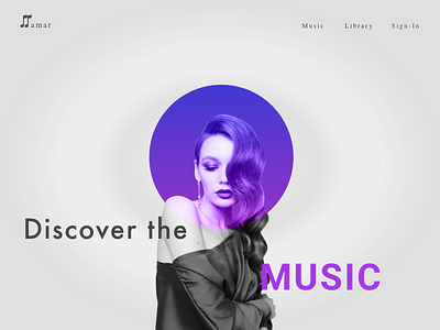 Music App - Homepage app design illustrator logo ui ux web website