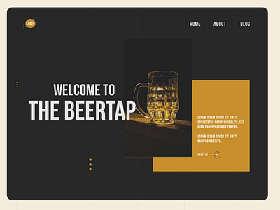 Homepage -Bar/Pub app clean design flat illustrator lettering minimal type typography ui ux web website