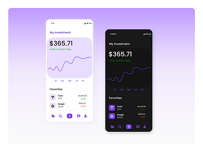 Mobile App - Stock Trading Platform app branding clean design illustration ui ux