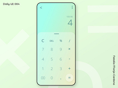 Daily UI: 004 Calculator 004 beginner calculator clean ui dailychallenge design essentials numbers shillumni simple