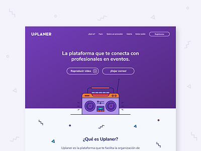 Uplaner – Landing page illustration landing mexico page ui ux web deign website