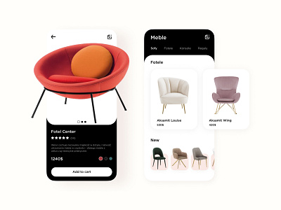 Furniture store app design adobe xd app design design figma ux ui web design