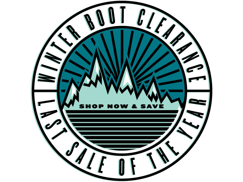 Winter Boot Clearance Sale Badge badge illustration retail unused winter
