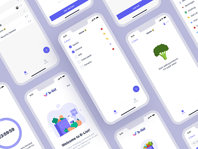 B-LIST — Shopping List App | UX/UI