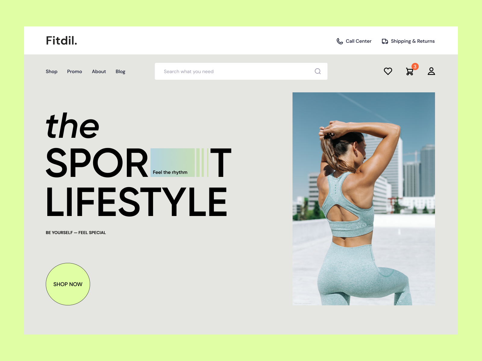 Sports clothing shop Landing page. by Yulia on Dribbble