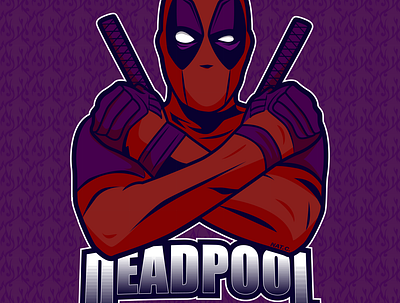 ⚔️Deadpool- Mascot logo art design dibujodigital digitalart drawing fanart ilustration ilustrator mascotlogo vector