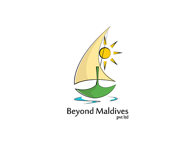 Beyond Maldives Logo boat dhoni logo maldives sun travel