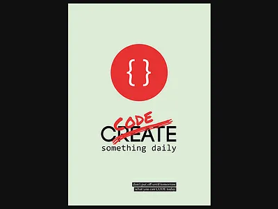Code Something Daily code poster quote tech