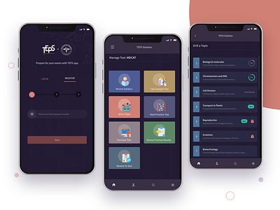 TEPS for Medical Exam app application appstore exam examapp medical medicalstudents school schoolsystem students teps testapp ui ux