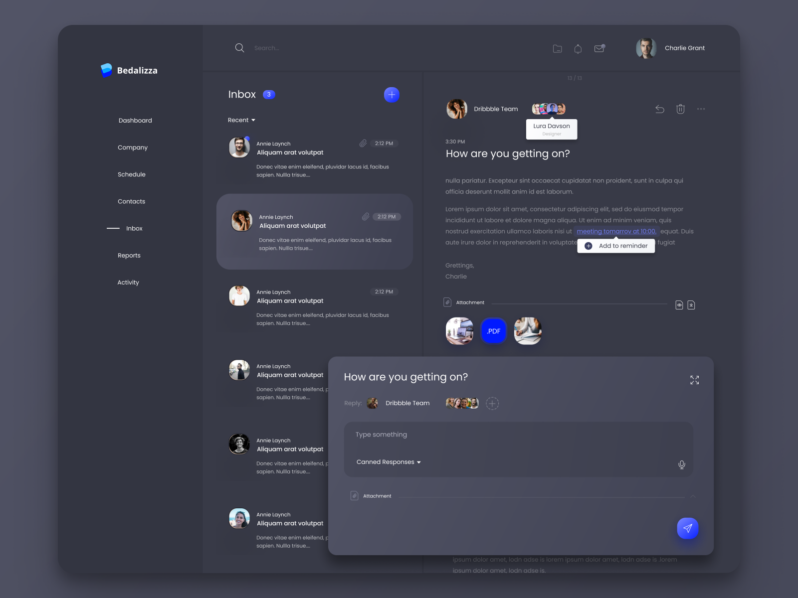 CRM Inbox by Mohammad Sharifi on Dribbble