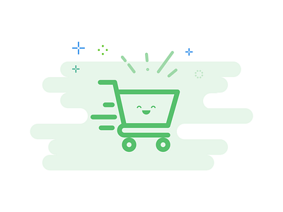 Cart empty state cart e commerce illustration shop web