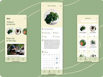 Root - A Plant Care Mobile App app design mobile plant plant care product design ux