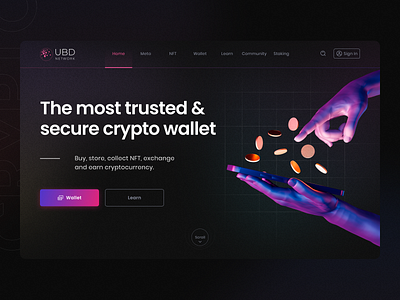 UBD Crypto crypto design flat illustration minimal ui ux web website