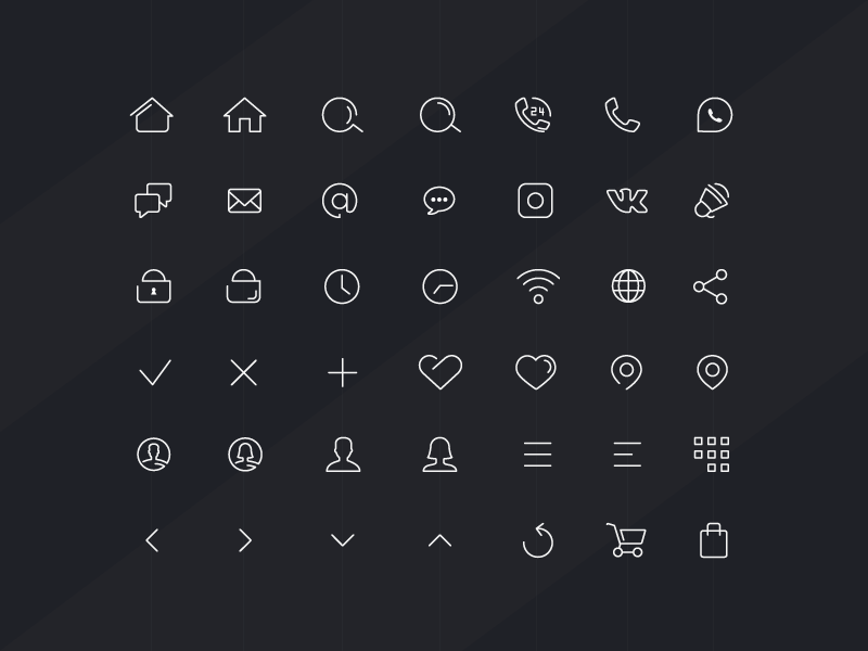 icon set 1 by DmSayapin on Dribbble