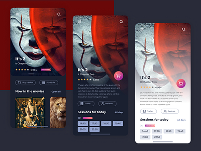 Cinema app app design branding color concept creative design interface ios ios app minimal mobile mobile app mobile ui ui uidesign ux web webdesign website