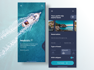 Yacht Club android app app design club concept design flat ios minimal mobile ocean sea ui ux web design website yacht