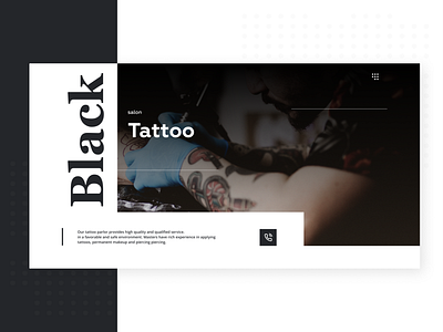 Tattoo concept black branding concept design flat minimal salon app tattoo ui uidesign ux uxdesign web webdesign website