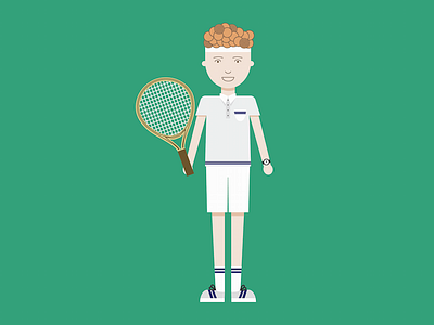 The Tennis Player character illustration persona portrait