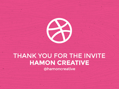 Thanks debut drafted dribbble first shot hamon creative invite thanks