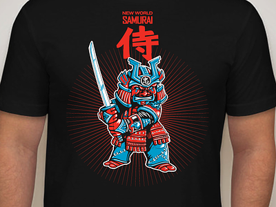 Newworld Samurai Front illustration illustrator martial arts samurai tshirt vector