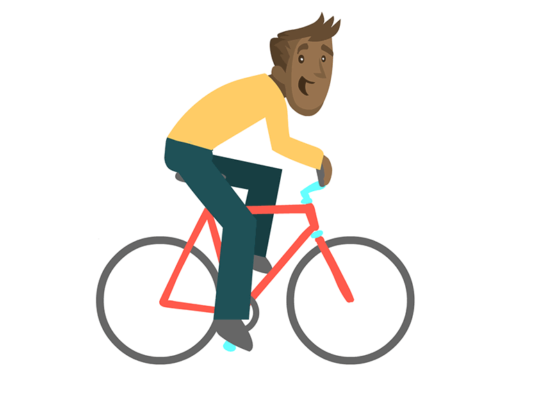 Bike Rider prop animation gif illustration video
