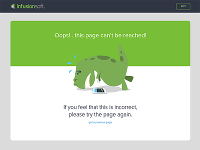 Cant Reach! error page