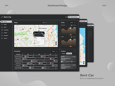 UI Dashboard Rent Car Admin admin app branding car dashboard dekstop design graphic design illustration mobile ui orders rentcar ui uidashboard uidesign uiux ux