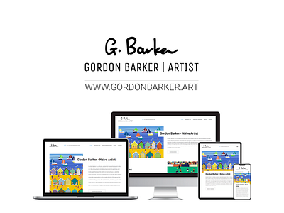 Gordon Barker Artist Website Design artist design gordon barker logo website website design