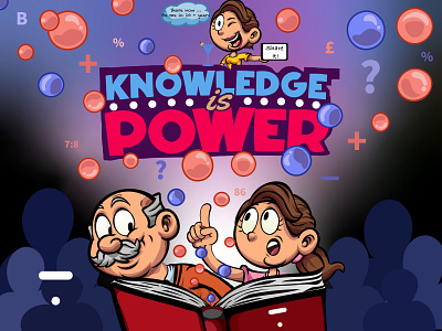 Knowledge Is Power. Share It. design icon illustration