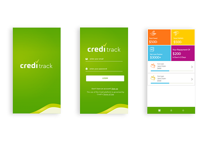 Credi Track Mobile App Design