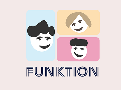 FUNKTION Logo app branding concept design flat graphic design illustration illustrator logo logos logotype typography