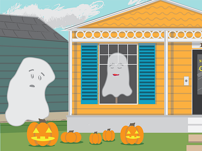 Halloween Ghosts Illustration