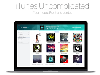 iTunes Redesign apple clean design itunes minimal redesign ui ux
