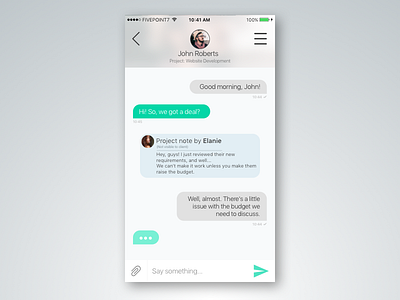 Direct Messaging - Daily UI 013 app chat conversation dailyui direct instant ios iphone messaging messenger