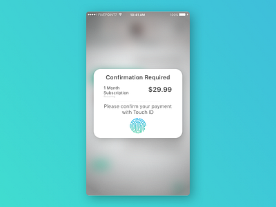 Popup / Overlay - Daily UI 016 alert dailyui free ios iphone modal overlay popup touch id touchid window