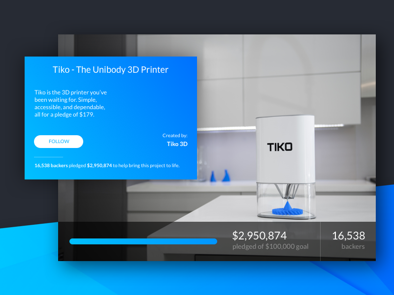 Crowdfunding Campaign - Daily UI 032 download free money funding crowd indiegogo kickstarter campaign crowdfunding dailyui