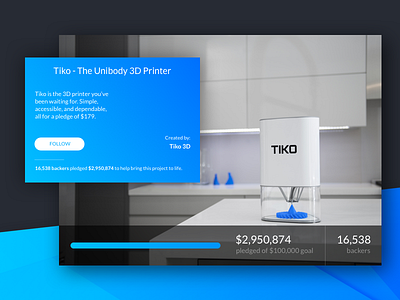 Crowdfunding Campaign - Daily UI 032