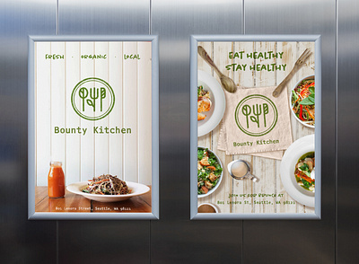 Brand Identity Design for Bounty Kitchen_Print Ad advertising branding design flat graphic design icon logo minimal typography ui