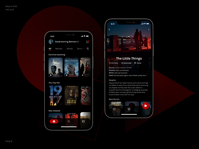 DailyUI #03 Info card app appdesign dailyui dailyuichallenge design flat infocard interfacedesign minimal movie productdesign ui uidesign uiux uxdesign