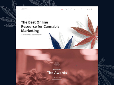 Cannabis web design animation branding cannabis drawing flower illustration interactive leaf minimalist plant ui vector video website