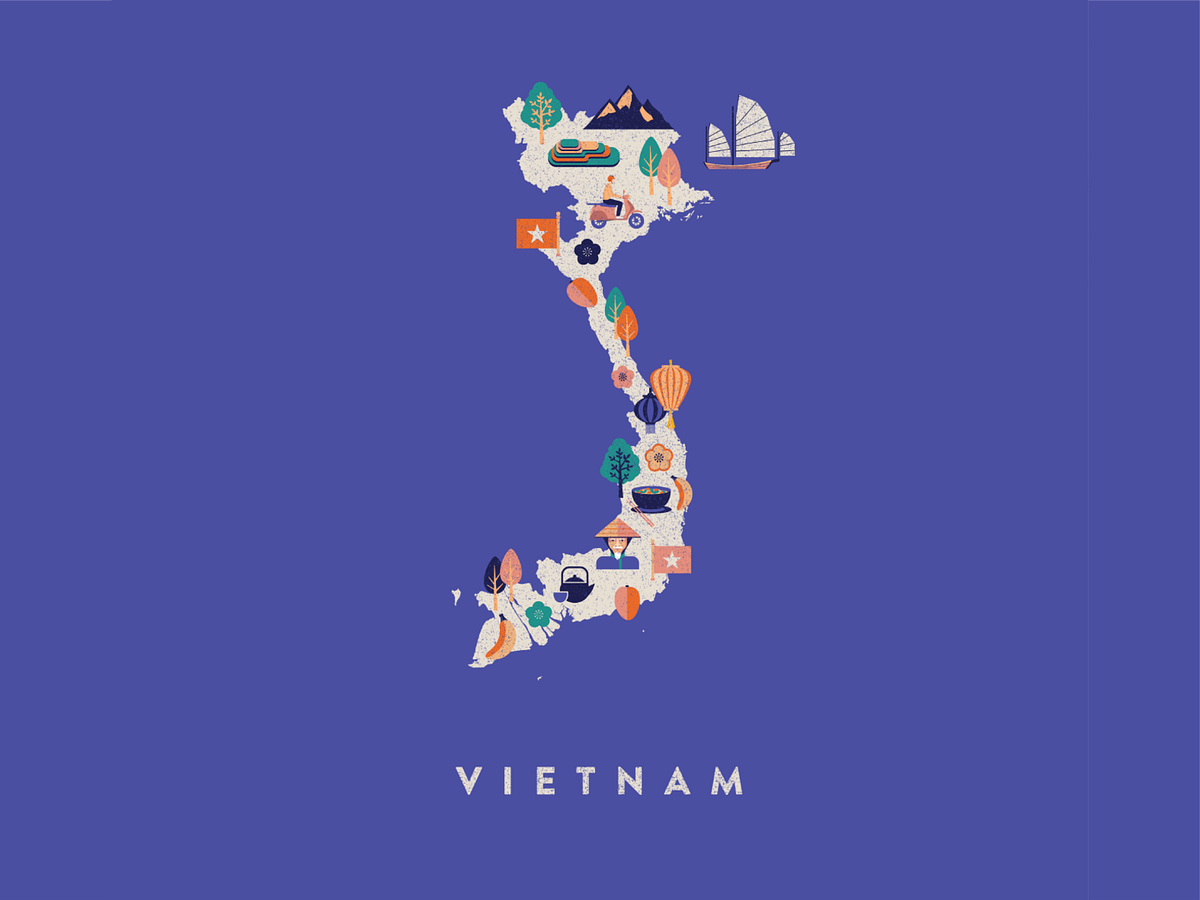 Vietnam Illustration by Avery Elias on Dribbble