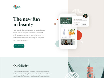 Beauty App Landing Page app beauty beauty logo beauty product branding fun geometric illustration logo minimalist modern pastels typography ui vector