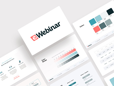 eWebinar Branding Style Guide brand guide branding geometric icon illustration logo logo design rebrand style frame style guide typography webinar